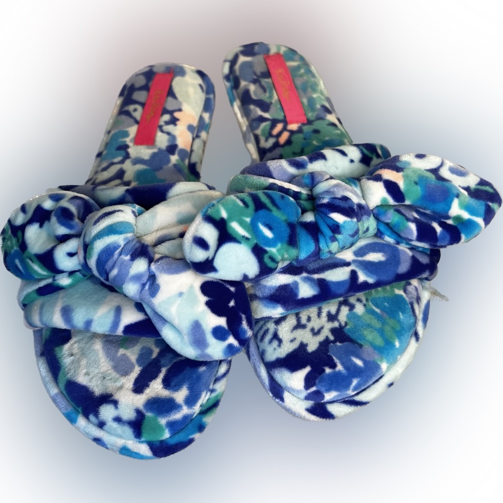 Lilly Pulitzer Shoreline Slippers Turquoise Oasis Wave after Wave